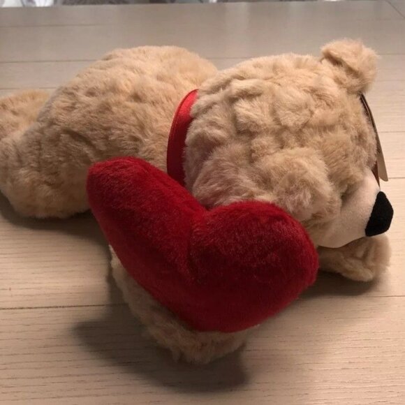 Ganz Get Your Hands On A Ganz Plush Bear Beary Sweet Teddy 12" Red Heart - Picture 5 of 6